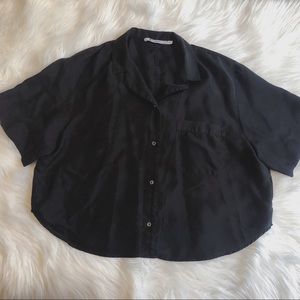 Alexander Wang Cropped Button Up